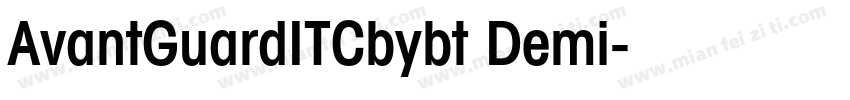 AvantGuardITCbybt Demi字体转换